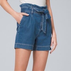 White House Black Market tencel denim paper bag shorts the 5” short size 6‎